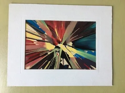 Vintage Spin Art Souvenir Carnival Matted Painting Provincetown MA Abstract  • $38.99