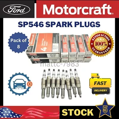 8PCS Motorcraft SP546 Spark Plugs SP-546 PZK14F Genuine New For Ford F150 F250 • $200