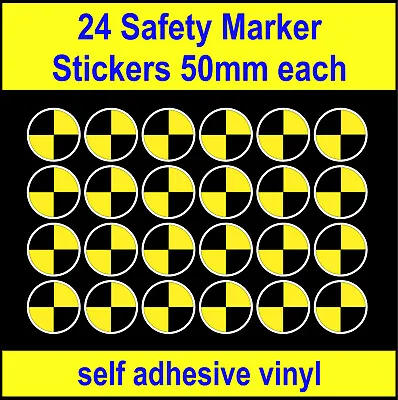 24 Crash Test Dummy Safety Stickers Social Distancing Spacing Marker Decals • £3.19