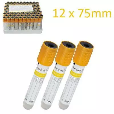 100pcs 12x75mm Serum Separator Tubes For Easy Blood Collection • $27.99