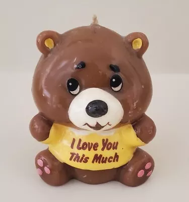 Vintage Russ Bear Candle 'I Love You This Much' • $14