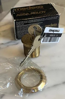 NEW Medeco ASSA ABLOY Security Lock 100500-05-00 CT-Z01 BRASS 1-1/4  Mortise Cyl • $60