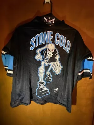Vintage WWF STONE COLD STEVE AUSTIN Wrestling Jersey L RARE • $100