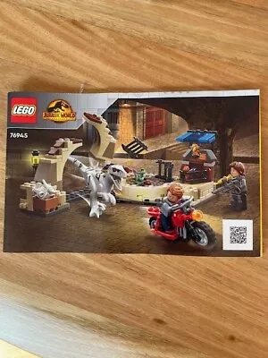 Lego Jurassic World Atrociraptor Dinosaur: Bike Chase (76945) Now Retired • $23