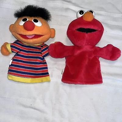 Lot Of 2 Vintage Sesame Street Hand Puppets Ernie And Elmo!! 2004 Fisher-Price • $13