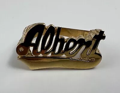 Vintage ALBERT Brass Metal Ring • $9.99