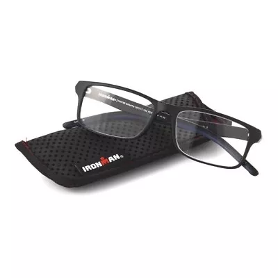 Foster Grant IRONMAN IM2000 IronFlex Reading Glasses-Blk/Blu W/Case +1.25  NEW!! • $16.99