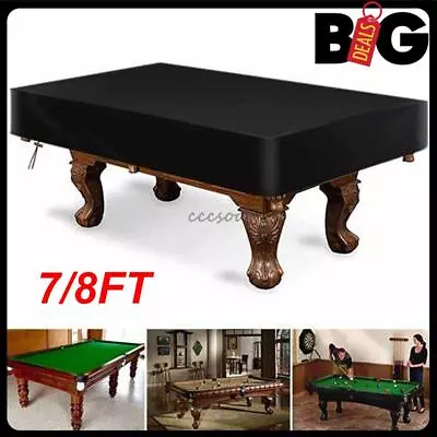 7/8FT Snooker Billiard Pool Table Cover Polyester Waterproof Dust Cap Outdoor • $21.61