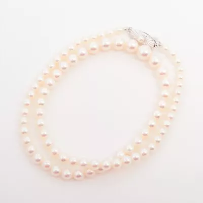 Mikimoto Pearl Necklace SV Total 19.9g Around0.2 ~0.3  • $851.49