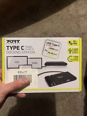 £25 • Buy PortConnect | Type C Docking Station USB 3.1 Gen2 | 1x4K++ | PC&MAC | Brand New