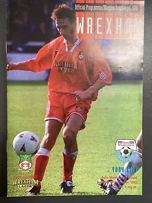 Wrexham V York City(Auto Windshields Shield Preliminary Round 95/6) 17/10/95 • £3.49