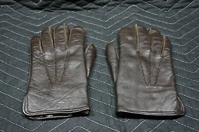 Vintage Men's Imported Leather Size 9 Rabbit Fur Lined Gloves • $40