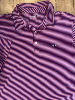 Vineyard Vines Shirt Men's Large Performance Golf Polo Striped • $22.99