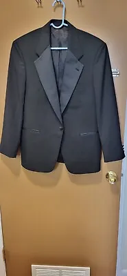 After Six 100% Wool 38 Short Vintage Black Tuxedo Jacket Wpl6948 Made In U.s.a. • $18.99