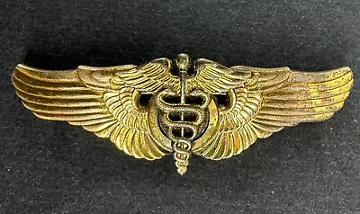 Wings WWII Flight Surgeon Caduceus Medic Snake Gold Metal AAF Observer Vintage • $87.96