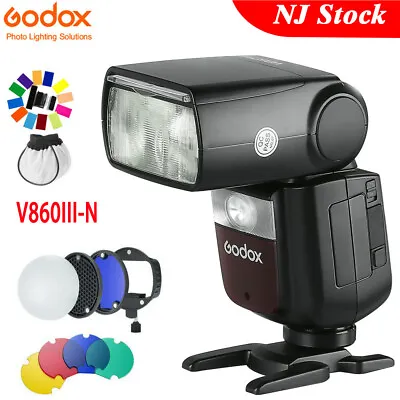 $220.50 • Buy US Godox V860III-N 2.4G TTL HSS Speedlite Flash Fr Nikon+Magnet Color Filter Kit