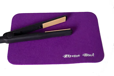 £1.99 • Buy Heat Proof Resistant Hair Straightener Protection Mat PURPLE For GHDs Etc