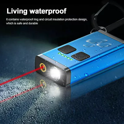 2in1 Mini Pocket Bright Keychain Light XPE LED Rechargeable Flashlight  • $12.99