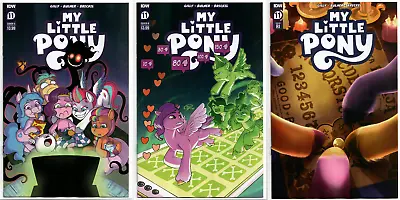 MY LITTLE PONY #11 MAIN Cover A B & Justasuta Ouija Board 1:10 Variant SET 2023 • $69.99