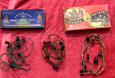 $4.99 • Buy RARE VINTAGE 1930s PARAMOUNT CHRISTMAS TREE LIGHT WIRES AND EMPTY BOXES