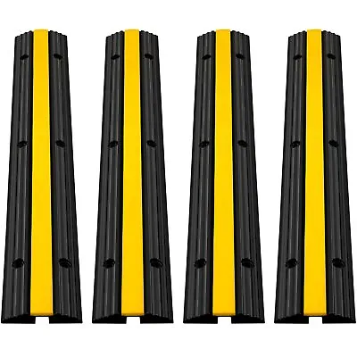 4 Pack Of Rubber Cable Protectors 1-Channel Hose Ramp Cable Floor Single Channel • £32.99