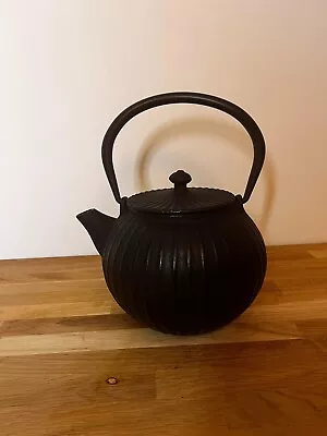 Japanese Tea Kettle Cast Iron Japan Premium Traditional Teapot Black • £75