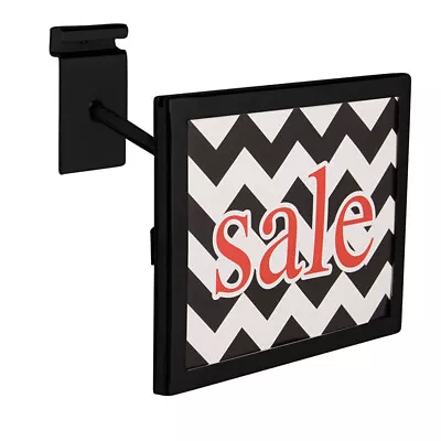 6 Wire Grid Sign Holder Black Holds 7  Wide X 5 ½  High Signs Metal Grid Wall • $59.95