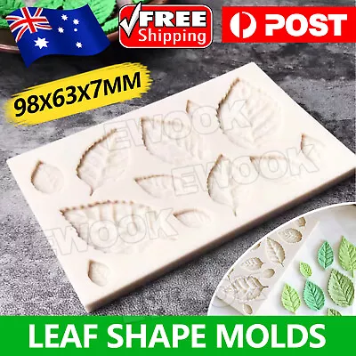 $6.95 • Buy Leaf Shape Silicone Fondant Mould Cake Decor Tools DIY Chocolate Baking Molds AU