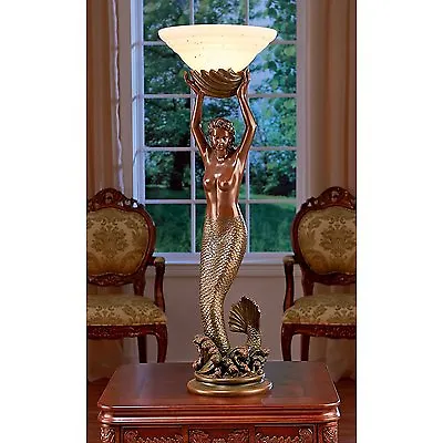 KY8030 - The Goddess Offering Mermaid Sculptural Table Lamp • $324.99