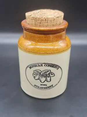 Vintage Bendigo Pottery Jar Canister Monbulk Conserve Strawberry Rare • $49.95