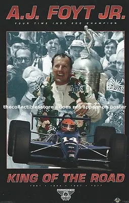 A.j. Aj Foyt Jr Indianapolis 500 Champions Collection Costacos Mini Photo Poster • $6.99
