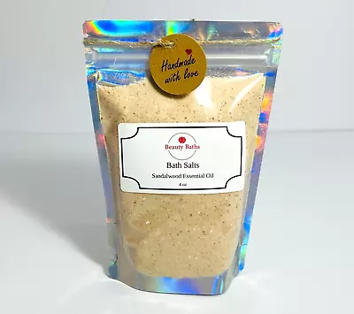 Sandalwood Bath Salts Epsom Salt Bath Soak Gift For Her Therapeutic Body Soak • $7.71