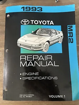 1993 Toyota MR-2 Shop Service Repair Manual Book Engine OEM • $75