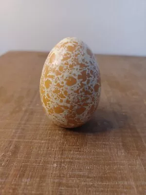 Hand Painted Wooden Speckled Egg  By Cam 1992 Easter Holiday Decor Tabletop • $6