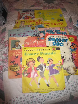 Vintage Childrens Records Lot Of 9 • $10