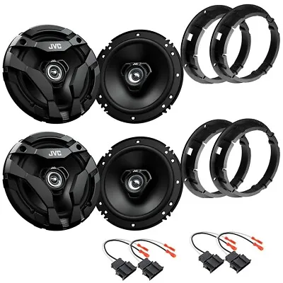 JVC 300 Watt 6.5  Front & Rear Car Replacement Speakers For 1998-2013 Volkswagen • $96.99