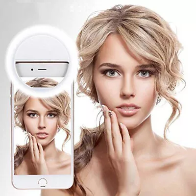 Selfie Light Ring Light Portable USB Smart Phone Rechargeable 3 Mode LED Clip • $19.95