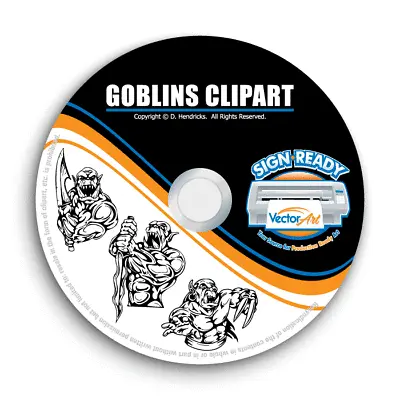 Goblins Clipart-vector Clip Art-vinyl Cutter Plotter Images & Tshirt Graphics Cd • $19.95