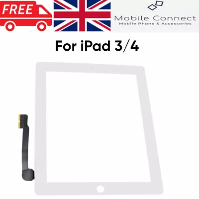 Digitizer For IPad 3 A1416 A1430 A1403 Screen Replacement Touch  WHITE • £9.79