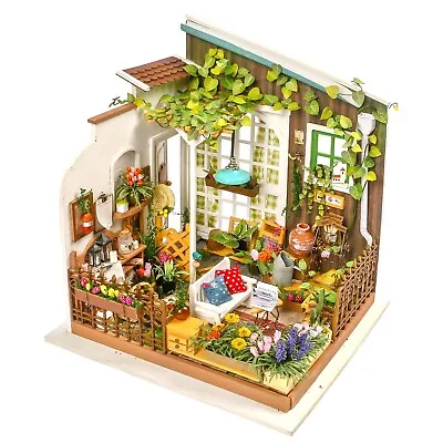 RoWood DIY Miniature Dollhouse Kit With Furniture 1:24 Scale Model House Kit... • $65.53