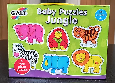 GALT Baby Puzzles Jungle X6 Two Piece Puzzles 18+ Months SEALED • £4.99