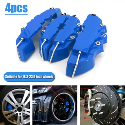 $25 • Buy 4x Blue 3D Style Front+Rear Car Disc Brake Caliper Cover Parts Brake Accessories