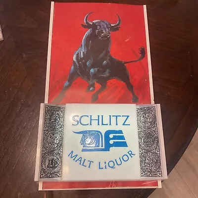 WORKS!! 1966 Vintage Rare Schlitz Malt Liquor Bull Plastic Light Up Beer Sign • $149