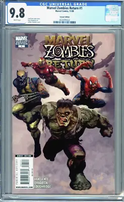 Marvel Zombies Return #1  Arthur Suydam 1:50 Variant Hulk Spider-Man CGC 9.8 • $84.99