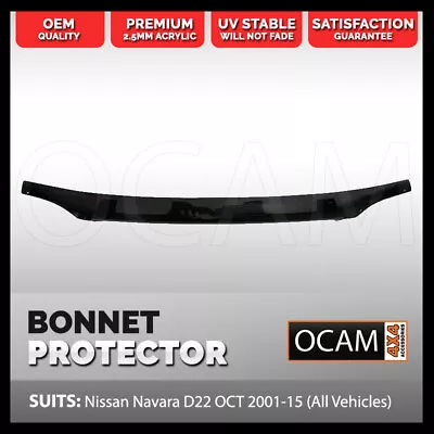 Bonnet Protector For Nissan Navara D22 OCT 2001-15 (All Vehicles) Tinted • $99