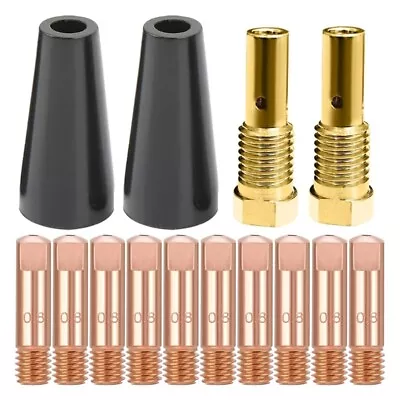 MIG Welding Kit Flux Cores Gasless Nozzle Brass Welding Tips Replacement • £8.30