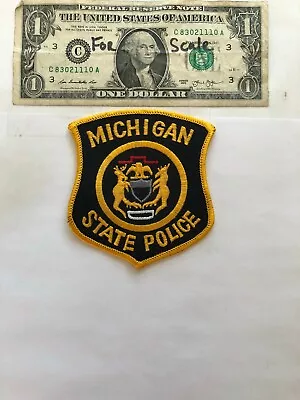  Michigan State Police Patch Un-sewn Great Condition   • $10.75