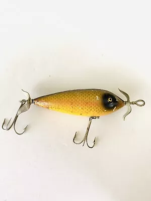 Vintage Heddon 300 Surface Minnow Wood Fishing Lure W’ Glass Eyes • $66