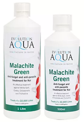 Evolution Aqua Malachite Green 500ml 1000ml Pond Koi Fungus Parasite Treatment • £11.99