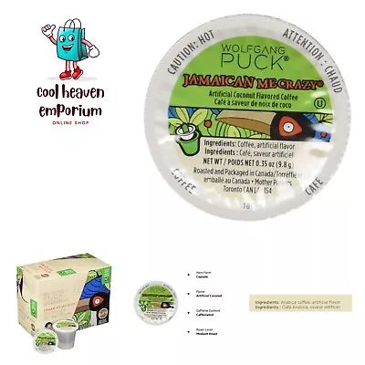 Wolfgang Puck Jamaican Me Crazy K-Cup Coffee 96 Count Case Compatible With ... • $79.99